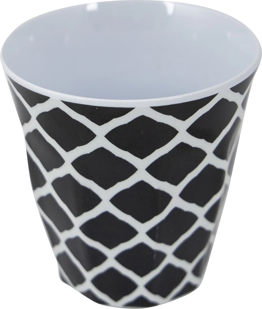 Bo-Camp Servies - Mix & Match - 16 Delig - Zwart/Wit 6 Bo-Camp Servies - Mix & Match - 16 Delig - Zwart/Wit - Afbeelding 4