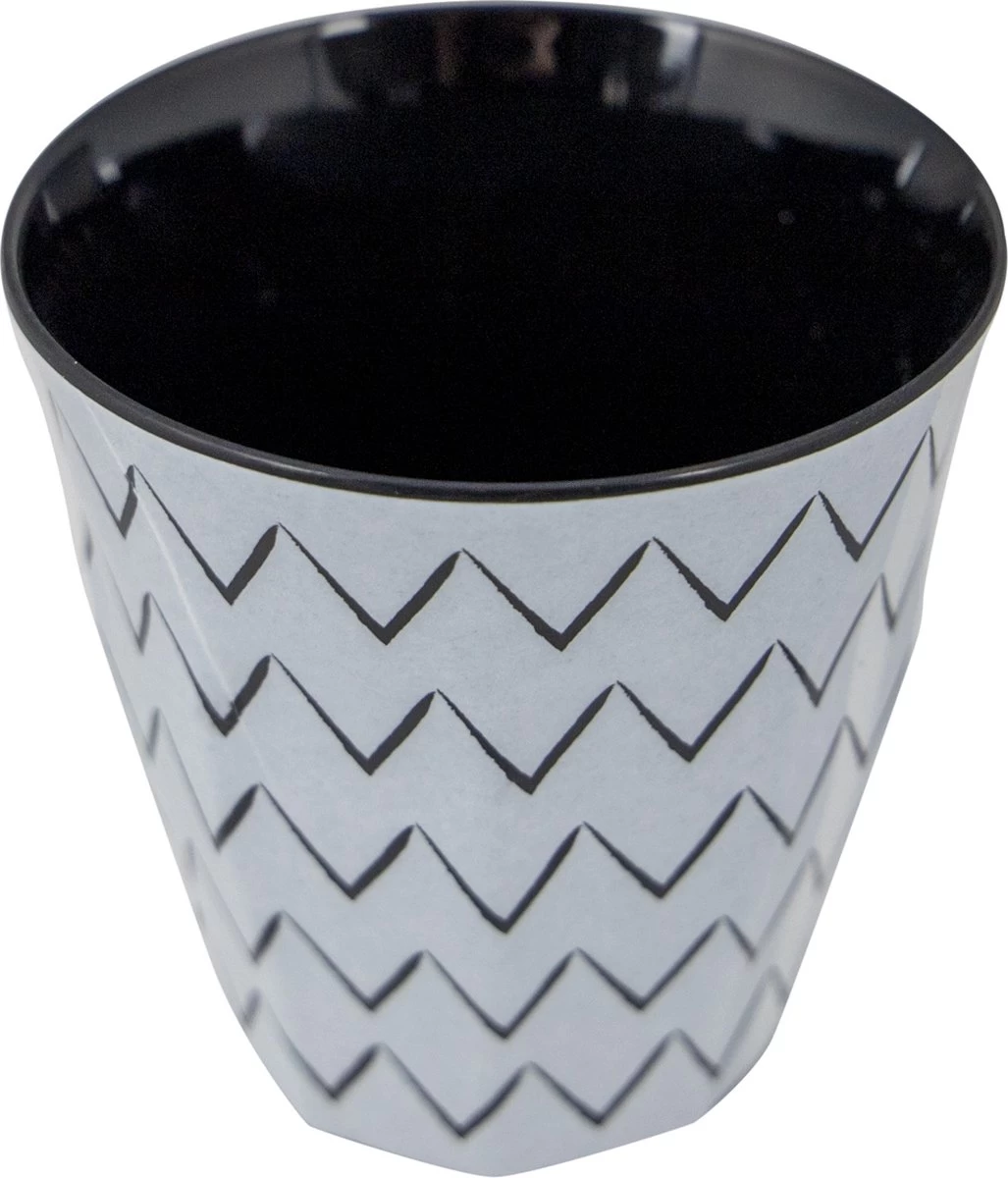 Bo-Camp Servies - Mix & Match - 16 Delig - Zwart/Wit 8 Bo-Camp Servies - Mix & Match - 16 Delig - Zwart/Wit - Afbeelding 6