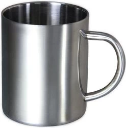 Merkloos RVS Beker - Mok - Koffiebeker - Koffiemok - Reisbeker - Reismok - Dubbelwandig - Roestvrij Staal