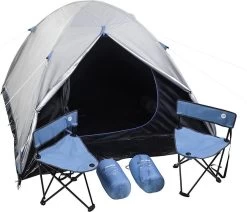 MaxxSport Camping Set - 2 Persoons - Tent + Slaapzakken + Campingstoelen - 200x190x120cm -Buiten Kamperen 1200x1032