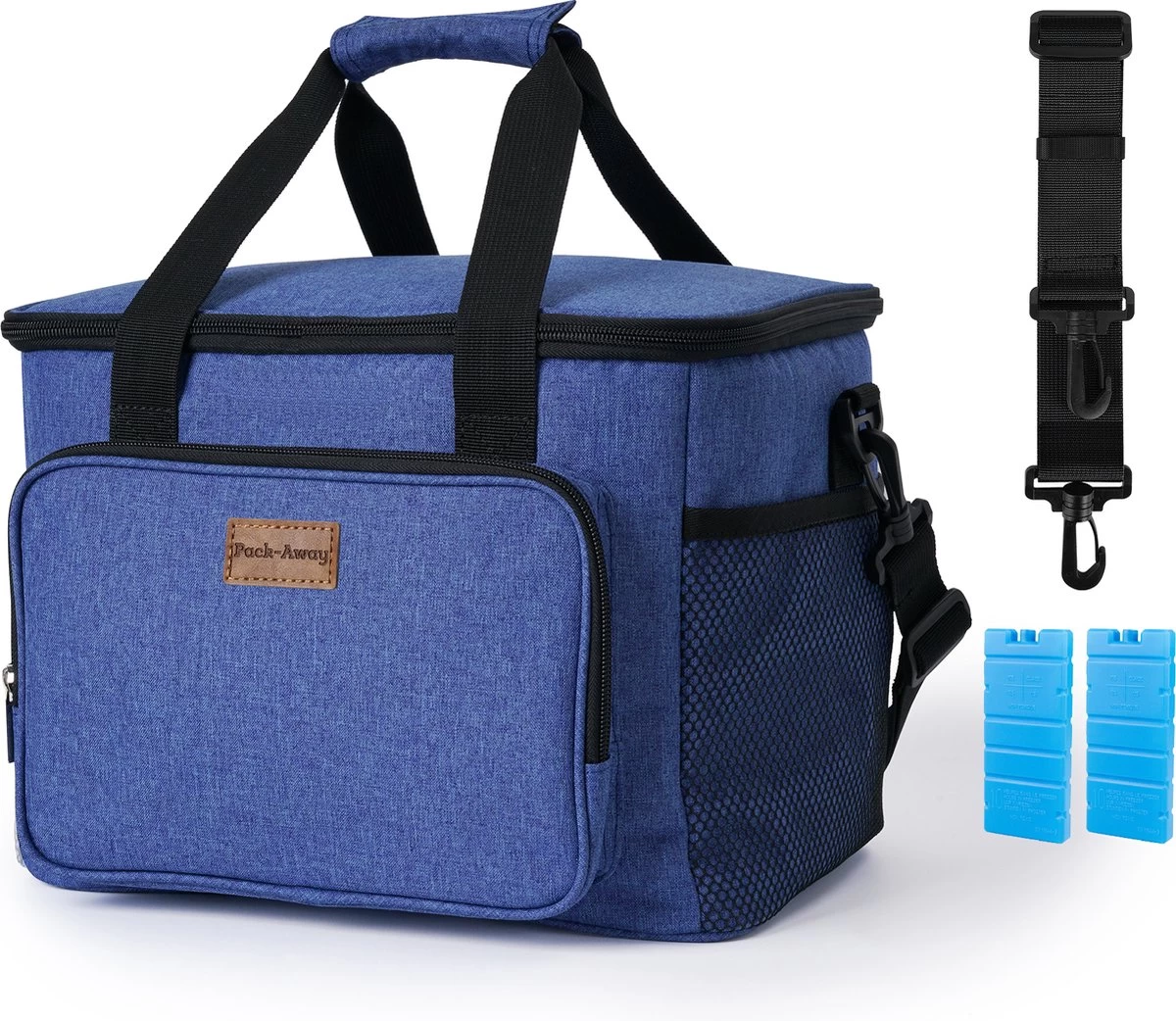 Packaway 4 Laags Geïsoleerde Koeltas - Lunchtas 15 Liter - Blauw 3 Packaway 4 Laags Geïsoleerde Koeltas - Lunchtas 15 Liter - Blauw