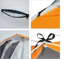 Relaxdays Strandtent Pop-up - Omkleedtent - 145x180 Cm - 2-3 Personen - Beachtent -compact - Oranje -Buiten Kamperen 1200x1113 5
