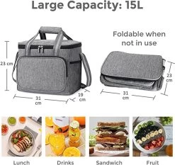 IBright Koeltas Opvouwbaar 15 Liter - 4 Laags Geïsoleerde Lunchtas - Waterdicht - Zwart 19 IBright Koeltas Opvouwbaar 15 Liter - 4 Laags Geïsoleerde Lunchtas - Waterdicht - Zwart -Buiten Kamperen 1200x1134 2