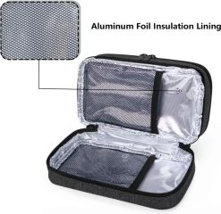 Merkloos Insuline Koeltas Etui Diabetes Tasje Met Ijspak Diabetes Clutch Zwart -Buiten Kamperen 1200x1167