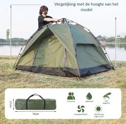 Sens Design Pop Up Tent - Tent - 2-3 Personen -Buiten Kamperen 1200x1180 7