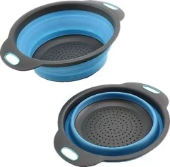 Merkloos Inklapbare Vergiet - Opvouwbaar - Groot - Blauw - Siliconen