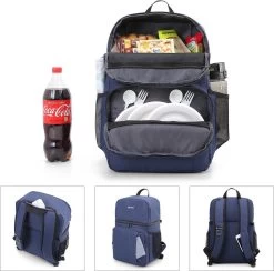 Koeltas Rugzak (28L) - 16 Blikjes - Lunchtas Voor Dames En Heren - Picknicktas - Blauw -Buiten Kamperen 1200x1185 1