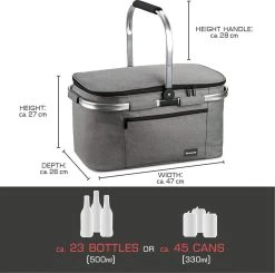 Bomoe Koeltas Picknickmand Opvouwbaar IceBreezer K47 - 47x27x26 Cm - 32 Liter- Perfect Voor Barbecues Of Boodschappen -Buiten Kamperen 1200x1189