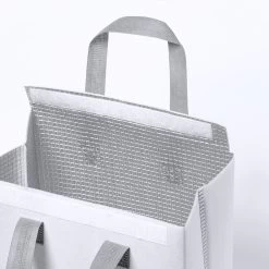 Merkloos Koeltas - Lunchtas - Koeltasje Lunch - Koelelementen - Isolatie - Volwassenen - Dames - Heren - Klittenbandsluiting - 23 X 29 Cm - Kunststof - Aluminium - Wit -Buiten Kamperen 1200x1200 100