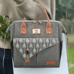 HN® Lunchtas Grijs Pijlen, Geïsoleerde Koeltas, Lekvrij, Extra Grote Opening Voor De Lunch Box, 25×16,5×26cm Design Heren En Dames -Buiten Kamperen 1200x1200 121