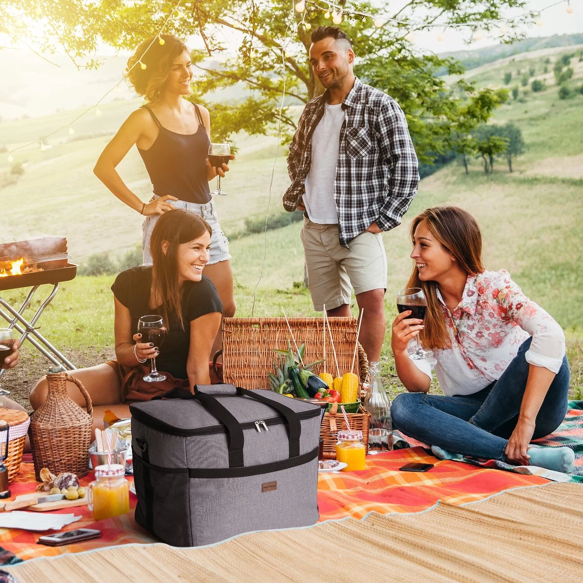 Packaway 4 Laags Geïsoleerde Koeltas - Lunchtas 40 Liter - Grijs 9 Packaway 4 Laags Geïsoleerde Koeltas - Lunchtas 40 Liter - Grijs - Afbeelding 7