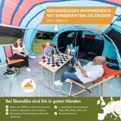 Skandika Gotland Tunneltent Voor 6 Personen, Grote Familietent In Racing-design, Ingenaaide Tentbodem, Waterdicht, 5000 Mm Waterkolom, Slaapcabine Met Scheidingswand, Muggennet (let Op, Komt Met Kleurfouten) -Buiten Kamperen 1200x1200 432