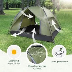 Sens Design Pop Up Tent - Tent - 2-3 Personen -Buiten Kamperen 1200x1200 502