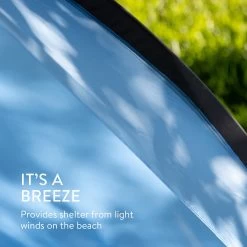 Navaris Windscherm Voor Het Strand - Zon- En Windbescherming Voor Drie Personen - Pop-up Speeltent Met UV- Bescherming - Beach Shelter Met Draagtas -Buiten Kamperen 1200x1200 597