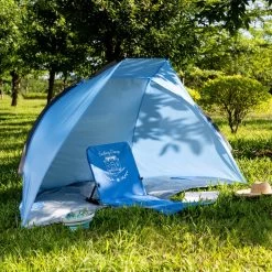 Navaris Windscherm Voor Het Strand - Zon- En Windbescherming Voor Drie Personen - Pop-up Speeltent Met UV- Bescherming - Beach Shelter Met Draagtas -Buiten Kamperen 1200x1200 598