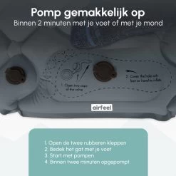 AirFeel Opblaasbaar Slaapmatje - Ingebouwde Pomp En Kussen - Lichtgewicht - 196 X 60 X 6cm - Gray 12 AirFeel Opblaasbaar Slaapmatje - Ingebouwde Pomp En Kussen - Lichtgewicht - 196 X 60 X 6cm - Gray -Buiten Kamperen 1200x1200 754