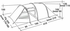 Easy Camp Tunneltent 4-persoons Spirit 300 Staalgrijs En Blauw -Buiten Kamperen 1200x530