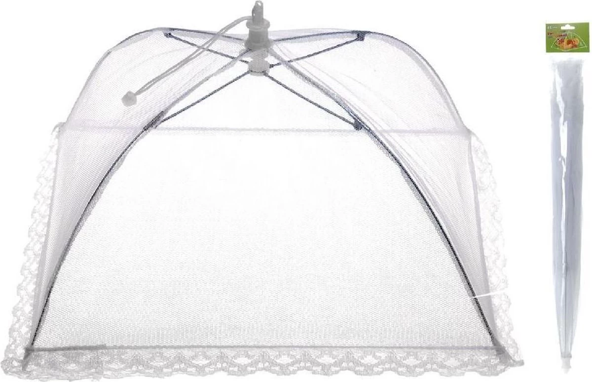 Merkloos Opvouwbaar Vliegennetje / Vliegenkapje 45 X 45 Cm - Hoogte 20 Cm 5 Merkloos Opvouwbaar Vliegennetje / Vliegenkapje 45 X 45 Cm - Hoogte 20 Cm - Afbeelding 3