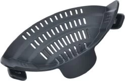 SensaHome- Siliconen Vergiet - Keuken Afgietdeksel - Afgiethulp - Siliconen - BPA Vrij - Grijs -Buiten Kamperen 1200x782