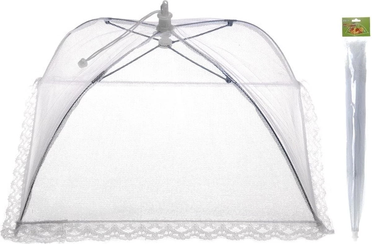 Merkloos Opvouwbaar Vliegennetje / Vliegenkapje 45 X 45 Cm - Hoogte 20 Cm 6 Merkloos Opvouwbaar Vliegennetje / Vliegenkapje 45 X 45 Cm - Hoogte 20 Cm - Afbeelding 4