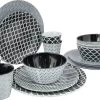 Bo-Camp Servies - Mix & Match - 16 Delig - Zwart/Wit 1 Bo-Camp Servies - Mix & Match - 16 Delig - Zwart/Wit -Buiten Kamperen 1200x793