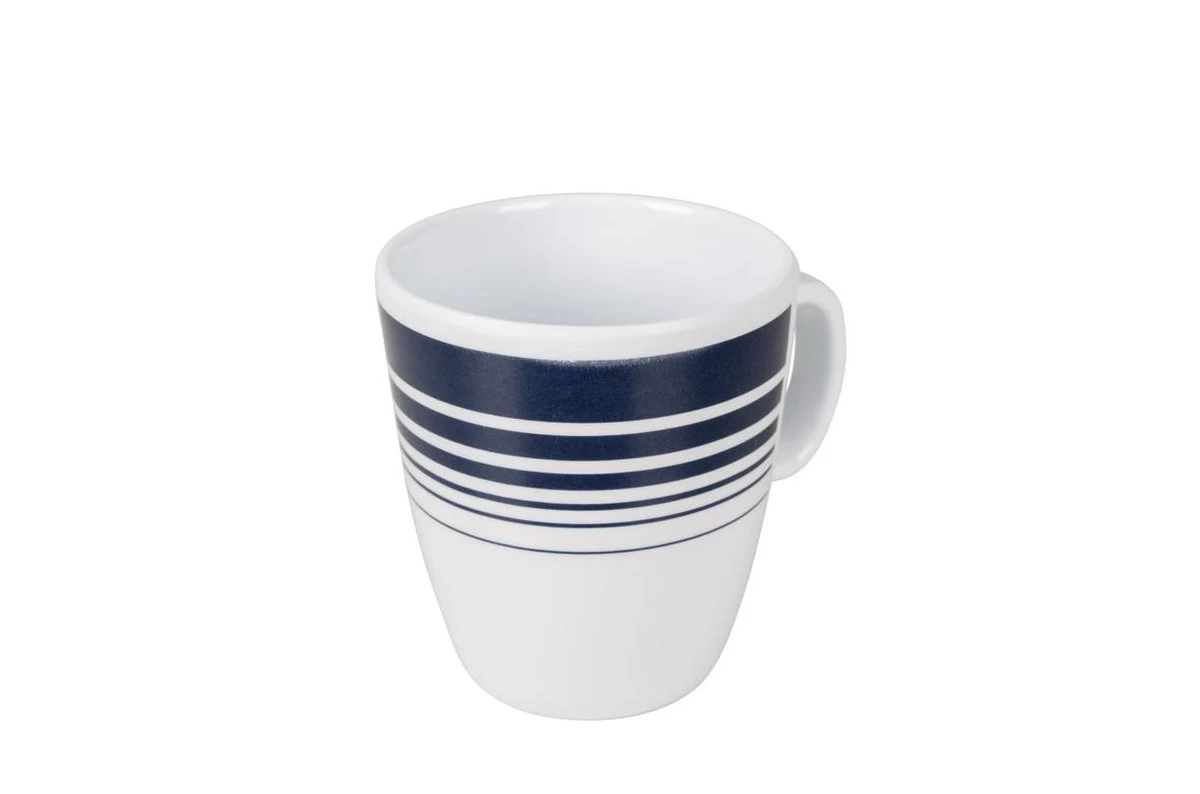 Bo-Camp - Servies - Classic - 16-Delig - Wit/Navy 9 Bo-Camp - Servies - Classic - 16-Delig - Wit/Navy - Afbeelding 7