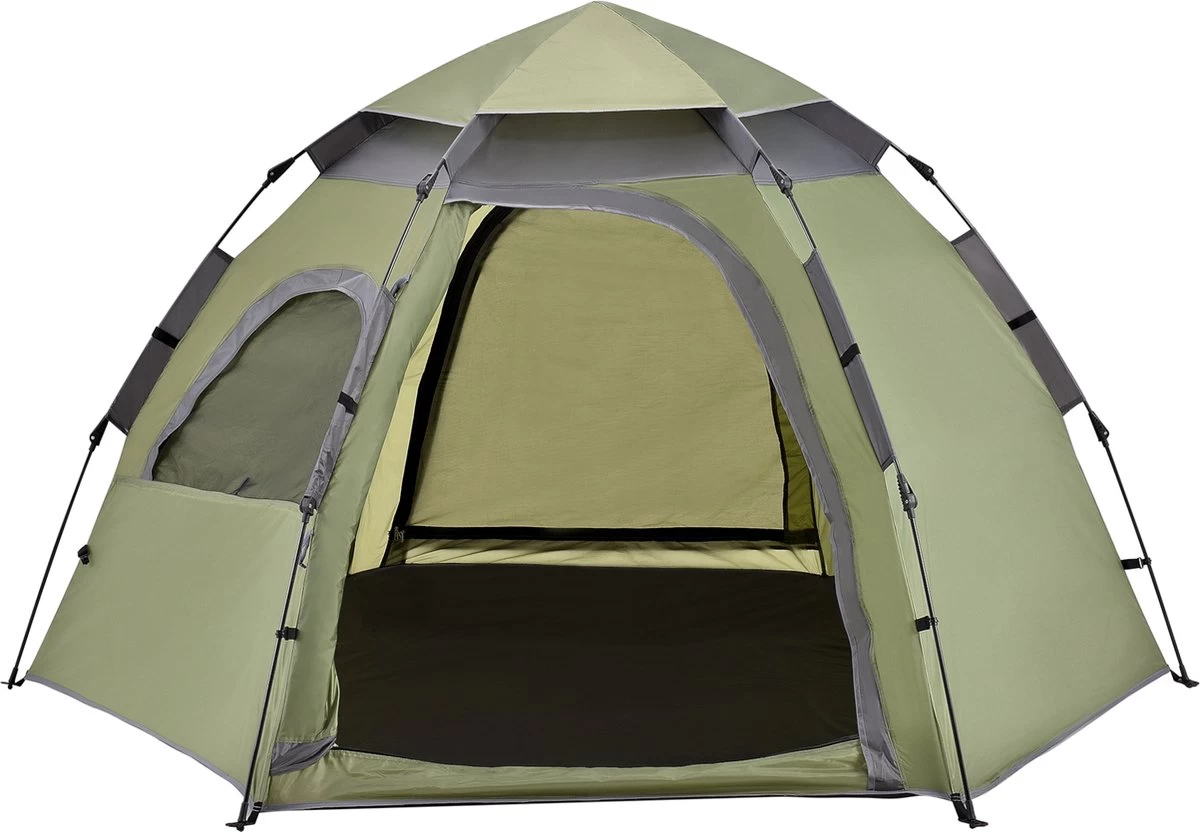 Pro-Tec Tent Nybro Automatisch 240x205x140 Cm Donkergroen 3 Pro-Tec Tent Nybro Automatisch 240x205x140 Cm Donkergroen