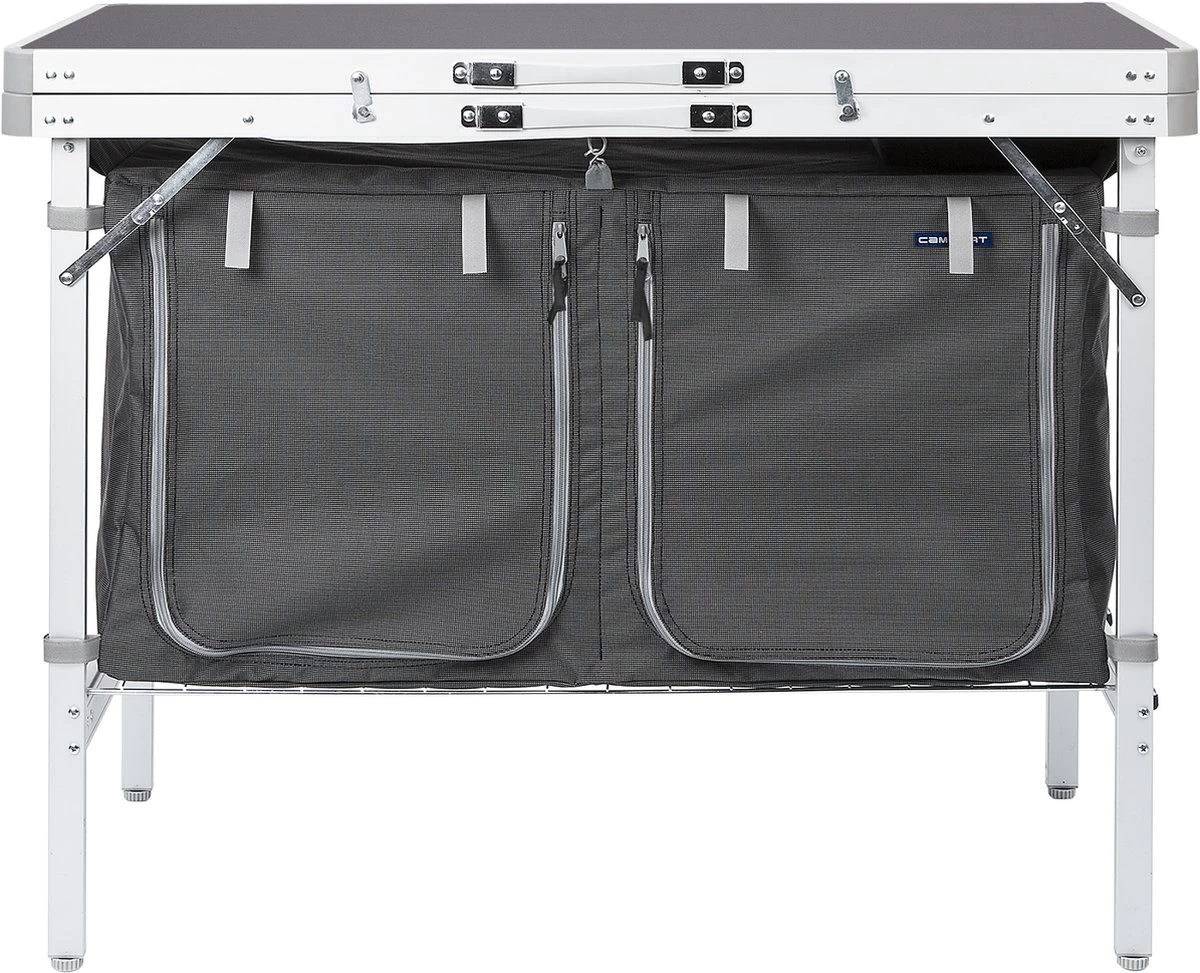 Campart Campingkeuken KI-0757 – Complete Keuken En Campingkast – Opvouwbaar En Inclusief Draagtas - Grijs 10 Campart Campingkeuken KI-0757 – Complete Keuken En Campingkast – Opvouwbaar En Inclusief Draagtas - Grijs - Afbeelding 8