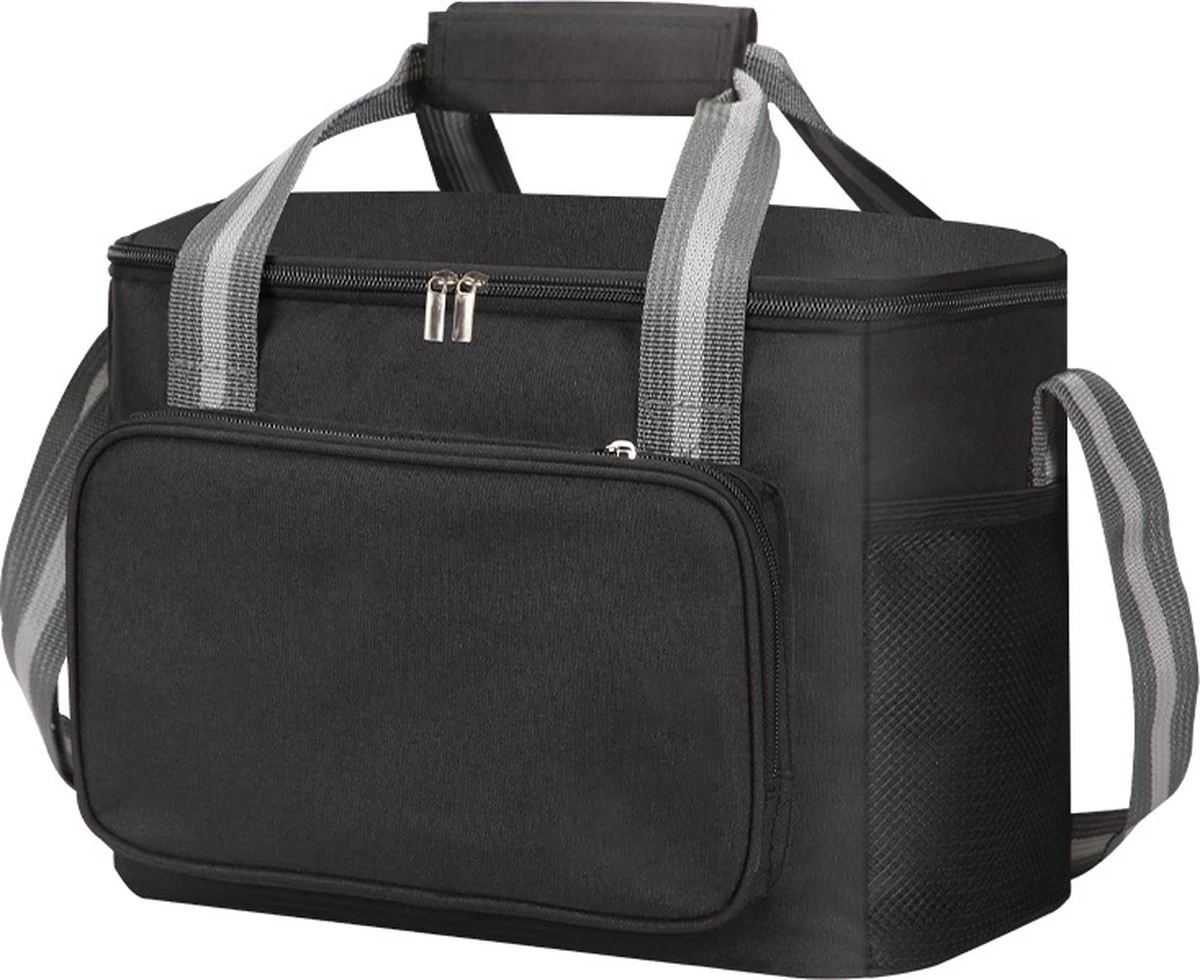 IBright Koeltas Opvouwbaar 15 Liter - 4 Laags Geïsoleerde Lunchtas - Waterdicht - Zwart 3 IBright Koeltas Opvouwbaar 15 Liter - 4 Laags Geïsoleerde Lunchtas - Waterdicht - Zwart