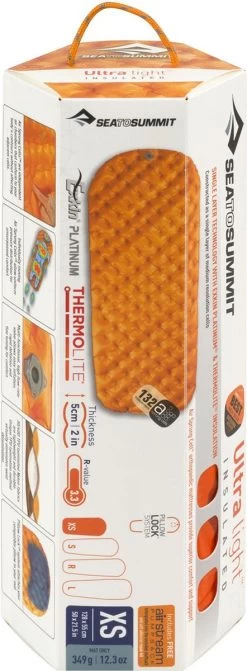 Sea To Summit UltraLight Insulated Regular Opblaasbare Slaapmat - 5cm - 480g - Oranje -Buiten Kamperen 442x1200