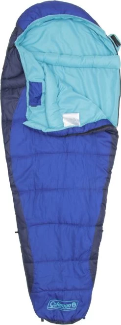 Coleman Fision 100 Mummy Slaapzak - 208 X 81 Cm - Blauw -Buiten Kamperen 446x1200