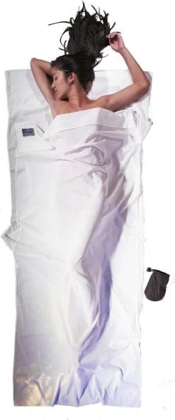 Cocoon Binnenslaapzak Mamo Travelsheet 220 X 88 Cm Katoen Wit -Buiten Kamperen 502x1200