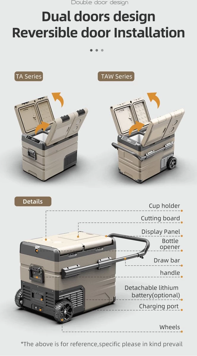 Alpicool 55L - Koelkast/vriezer - 12V-24V/230V - Compressor - APP - Voor Auto En Huis - Outdoor Camping Benodigdheden 10 Alpicool 55L - Koelkast/vriezer - 12V-24V/230V - Compressor - APP - Voor Auto En Huis - Outdoor Camping Benodigdheden - Afbeelding 8