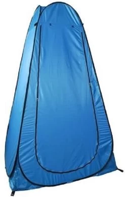 Merkloos 4 In 1 Pop-up Douchetent Voor Omkleden, Douchen, Toilet En Opslag - 1 Persoons Tent - Camping Douche En Omkleedtent - Inclusief Haringen En Draagtas - 190 X 110 X 110 Cm Blauw -Buiten Kamperen 766x1200