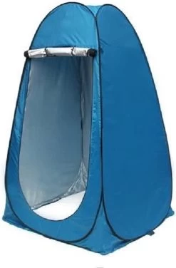 Merkloos 4 In 1 Pop-up Douchetent Voor Omkleden, Douchen, Toilet En Opslag - 1 Persoons Tent - Camping Douche En Omkleedtent - Inclusief Haringen En Draagtas - 190 X 110 X 110 Cm Blauw -Buiten Kamperen 788x1200