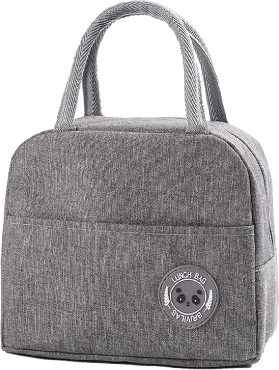 Lunch Bag - Grijs | Koeltas | Polyester / Nylon | 23x15x20 Cm | Fashion Favorite 3 Lunch Bag - Grijs | Koeltas | Polyester / Nylon | 23x15x20 Cm | Fashion Favorite